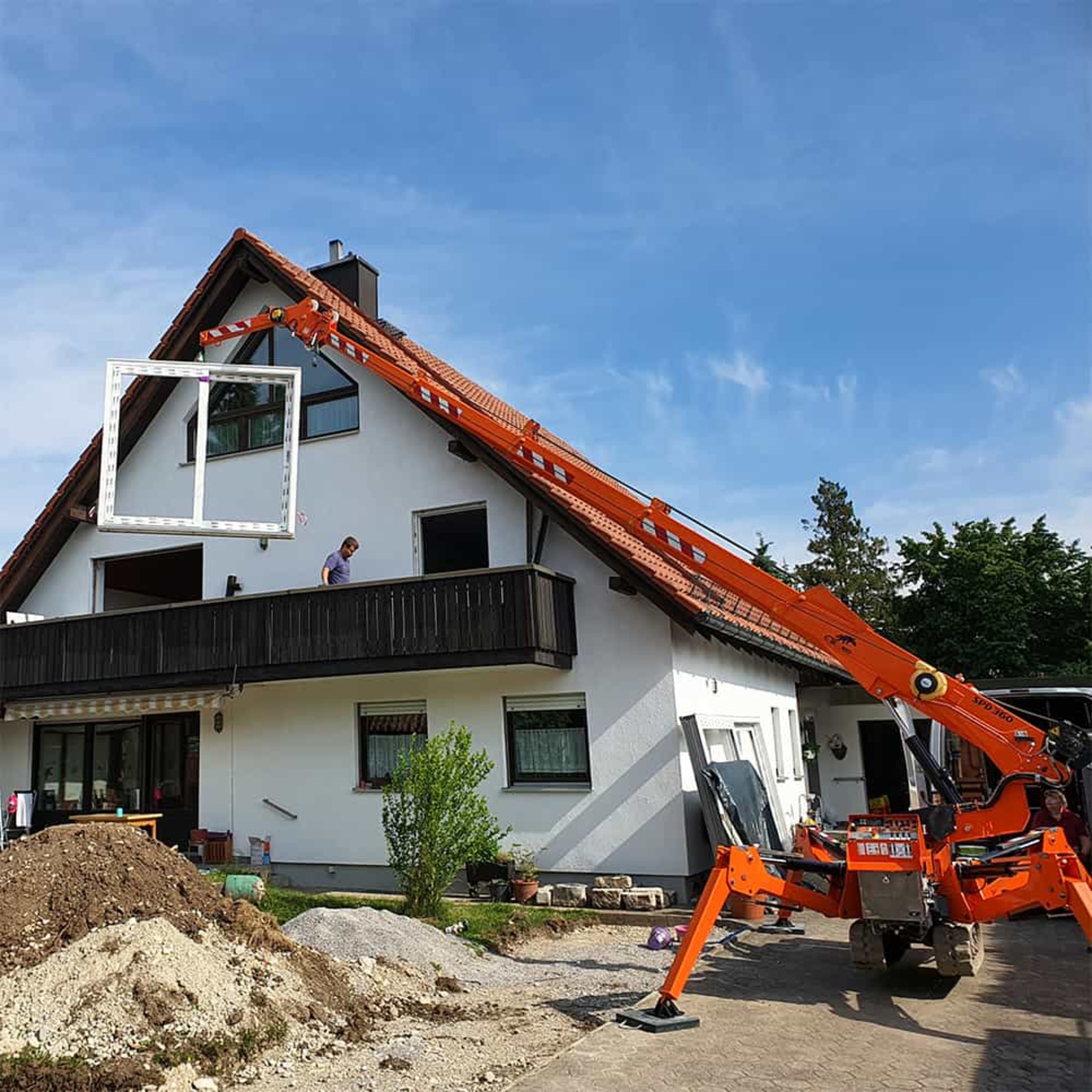 Kran bei City Glas TK GmbH in Weilheim i. OB